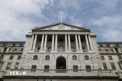 Trụ sở Ngân hàng Trung ương Anh ở London. (Ảnh: AFP/TTXVN)
