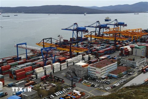 Cảng hàng hóa Vladivostok, Nga. (Ảnh: AFP/TTXVN)