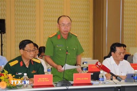 Đại tá Trần Văn Chính, Phó Giám đốc Công an tỉnh Bình Dương cho biết điều tra ban đầu xác định Yang Zhong Wu (47 tuổi, quốc tịch Trung Quốc) là đối tượng sát hại nữ kế toán. (Ảnh: Chí Tưởng/TTXVN)