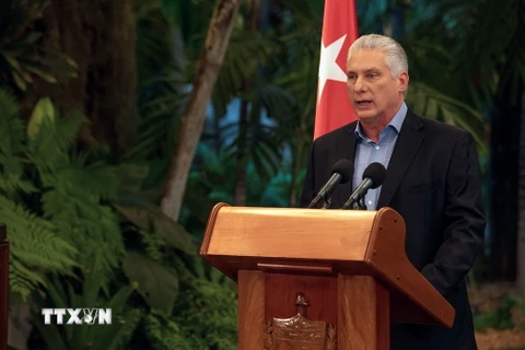 Chủ tịch Cuba Miguel Diaz-Canel. (Ảnh: AFP/TTXVN)