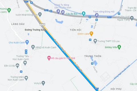 Vị trí đường Trường Sa. (Nguồn: Google Maps)