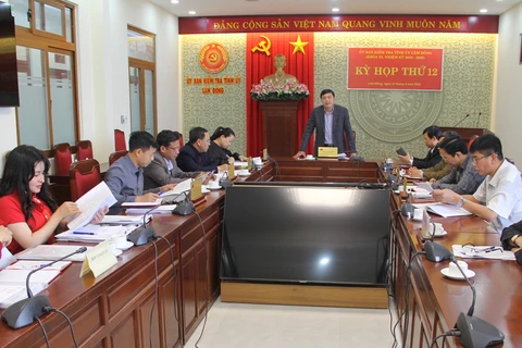 Quang cảnh Kỳ họp thứ 12 Ủy ban Kiểm tra Tỉnh ủy Lâm Đồng. (Nguồn: Báo Lâm Đồng)