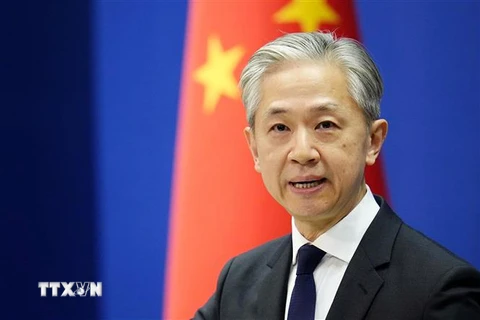 Người phát ngôn Bộ Ngoại giao Trung Quốc Uông Văn Bân. (Nguồn: Ảnh: Kyodo/TTXVN)
