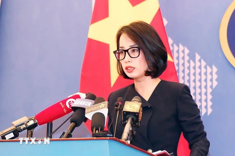 Bà Phạm Thu Hằng được bổ nhiệm giữ chức Quyền Vụ trưởng Vụ Thông tin báo chí kiêm Người Phát ngôn Bộ Ngoại giao. (Nguồn: TTXVN phát)