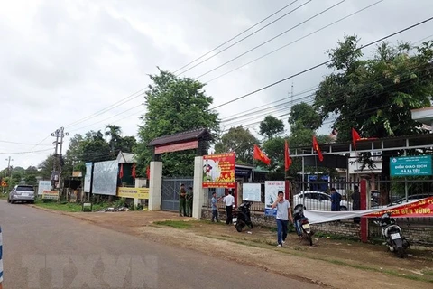 Trụ sở Ủy ban Nhân dân xã Ea Tiêu, huyện Cư Kuin. (Ảnh: Tuấn Anh/TTXVN)