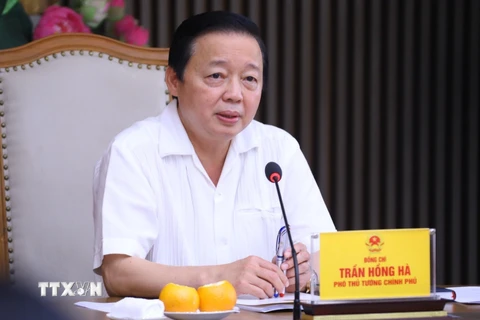 Phó Thủ tướng Trần Hồng Hà. (Ảnh: Văn Điệp/TTXVN)