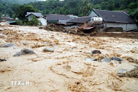 Một trận lũ quét xảy ra tháng 10/2022. (Ảnh minh họa. Nguồn: TTXVN)