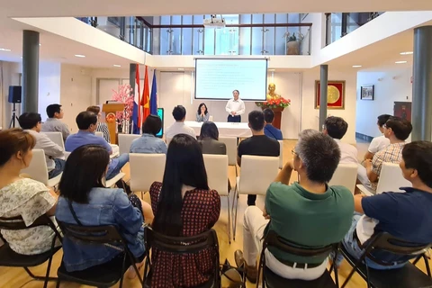 Đại sứ Phạm Việt Anh phát biểu tại sự kiện. (Nguồn: Báo Quốc tế)