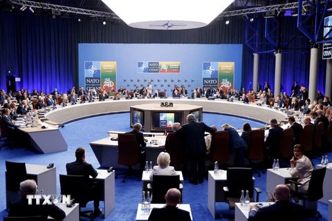 Toàn cảnh Hội nghị Thượng đỉnh Tổ chức Hiệp ước Bắc Đại Tây Dương (NATO) ở Vilnius, Litva ngày 12/7/2023. (Ảnh: AFP/TTXVN)