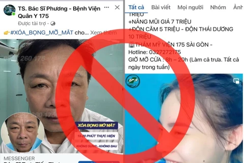 Hình ảnh trang Fanpage giả mạo. (Ảnh: Bệnh viện cung cấp)