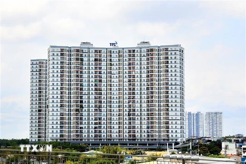 Khu cao tầng Jamona Apatment (quận 7, Thành phố Hồ Chí Minh) là dự án nhà ở xã hội có quy mô lớn. (Ảnh: Hồng Đạt/TTXVN)