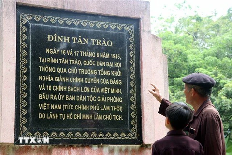 Đình Tân Trào - nơi ghi dấu sự kiện trọng đại của dân tộc Việt Nam trong Cách mạng Tháng Tám. (Ảnh: Vũ Quang/TTXVN)