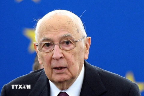 Cựu Tổng thống Italy Giorgio Napolitano. (Ảnh: AFP/TTXVN)