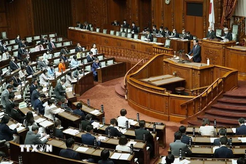 Quang cảnh phiên họp của Quốc hội Nhật Bản. (Ảnh: Kyodo/TTXVN)