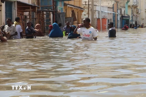 Ngập lụt do mưa lớn tại Hiran, Somalia ngày 15/11. (Ảnh: AA/TTXVN)