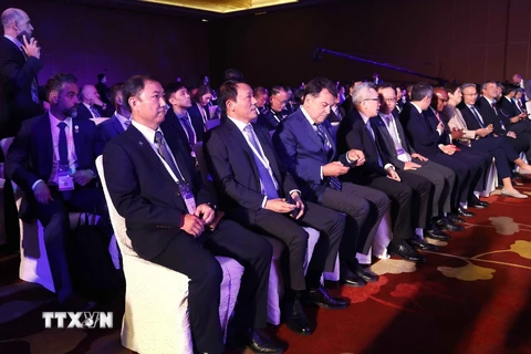 Thứ trưởng Bộ Công an Lương Tam Quang dự khai mạc Hội nghị. (Ảnh: Tất Đạt/TTXVN)