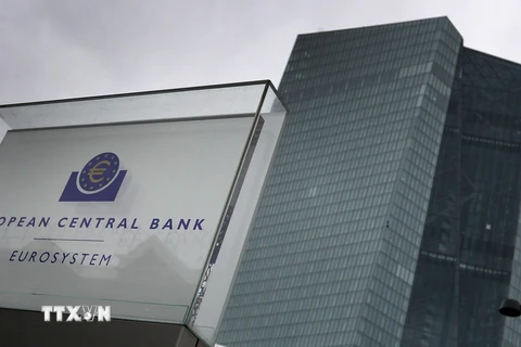 Trụ sở Ngân hàng Trung ương châu Âu tại Frankfurt am Main, miền Tây Đức. (Ảnh: AFP/TTXVN)