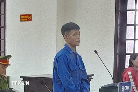 Bị cáo Đào Xuân Tùng bị tuyên án tử hình. (Ảnh: TTXVN phát)