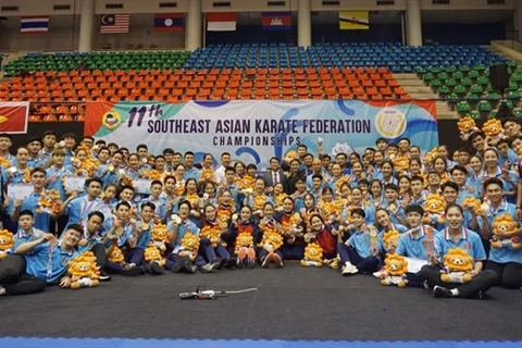 Các võ sỹ của Đội tuyển Karate Việt Nam. (Nguồn: Cục Thể dục Thể thao)