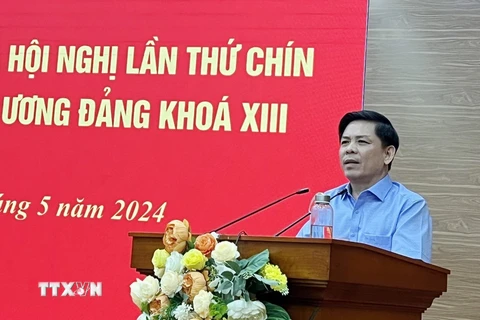 Quang cảnh Hội nghị lần thứ chín Ban Chấp hành Trung ương Đảng Cộng sản Việt Nam khóa XIII. (Nguồn: TTXVN)