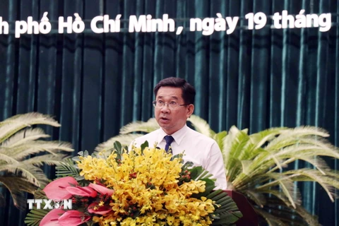 Ông Dương Ngọc Hải, tân Phó Chủ tịch Ủy ban Nhân dân Thành phố Hồ Chí Minh khóa X, nhiệm kỳ 2021-2026. (Ảnh: Xuân Khu/TTXVN)