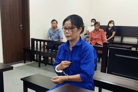 Bị cáo Lê Thị Hiền tại phiên tòa. (Nguồn: Hà Nội Mới)