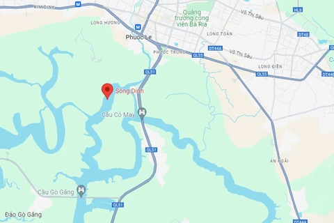 Vị trí sông Dinh. (Nguồn: Google Maps)