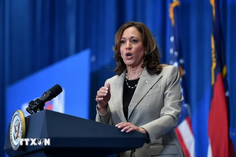 Bà Kamala Harris. (Ảnh: AA/TTXVN)