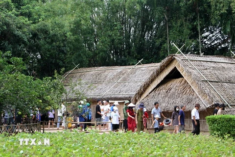 Làng Sen, quê nội Bác Hồ, thuộc Khu Di tích Quốc gia Đặc biệt Kim Liên, Nam Đàn, Nghệ An. (Ảnh: Văn Tý/TTXVN)