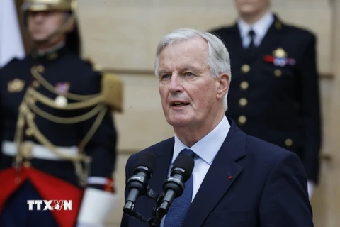 Thủ tướng Pháp Michel Barnier. (Ảnh: THX/TTXVN)