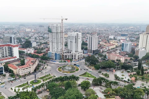 Trung tâm thành phố Thái Nguyên. (Ảnh: Hoàng Nguyên/TTXVN)