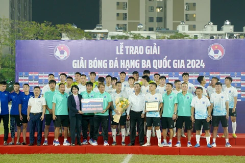 Đội Quảng Ninh xếp đồng giải Nhất Giải Bóng đá hạng Ba quốc gia 2024. (Nguồn: VFF)