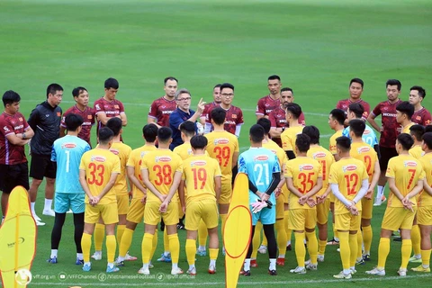 Huấn luyện viên Philippe Troussier rút gọn danh sách Đội tuyển Việt Nam xuống còn 30 cầu thủ trước trận giao hữu với Đội tuyển Hong Kong (Trung Quốc). (Ảnh: VFF)
