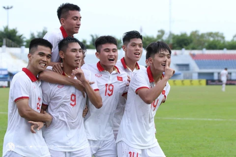 U23 Việt Nam vào Bán kết Giải vô địch U23 Đông Nam Á với thành tích toàn thắng tại Vòng bảng. (Ảnh: VFF)