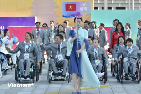 Lễ Thượng cờ của Đoàn Thể thao Việt Nam tại Asian Para Games 