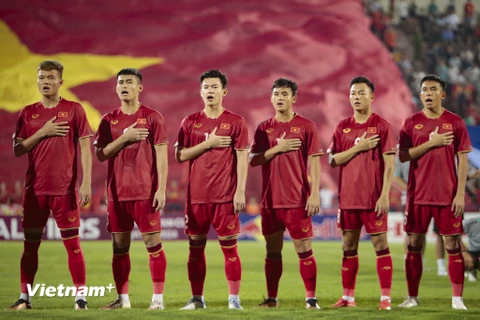 Những cầu thủ trẻ của Đội tuyển Việt Nam sẽ bước vào Vòng Chung kết U23 châu Á 2024 với 'nhiệm vụ' quan trọng là lấy lại niềm tin của người hâm mộ. (Ảnh: Việt Anh/Vietnam+)