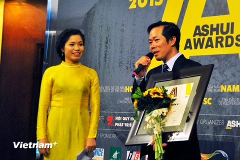 Giải thưởng Ashui vinh danh các kiến trúc sư, công trình kiến trúc, nhà thầu và chủ đầu tư có nhiều đóng góp trong lĩnh vực kiến trúc (Ảnh: Vietnam+) 