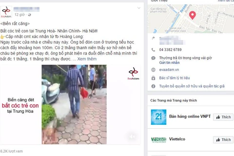 Thông tin thiếu chính xác được chia sẻ trên mạng xã hội về vụ việc (Ảnh: Chụp màn hình Facebook) 