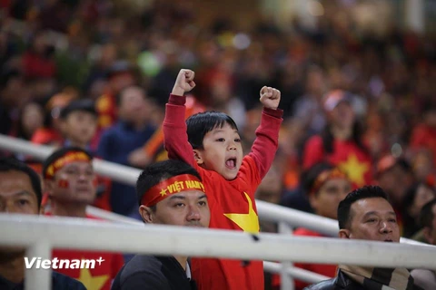 "Việt Nam vô địch" - Đó là niềm tin cháy bỏng và cũng đã trở thành hiện thực sau 10 năm mong ngóng (Ảnh: Minh Sơn/Vietnam+) 