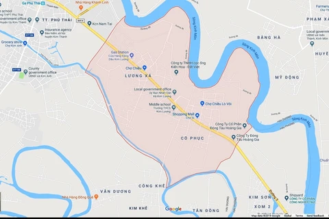 Địa điểm khoanh đỏ, nơi xảy ra vụ tai nạn (Ảnh: Google Maps) 
