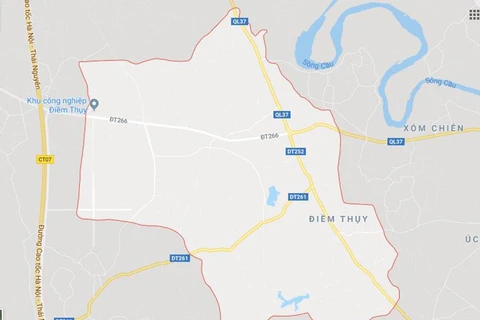 Xã Điềm Thụy, Phú Bình (Thái Nguyên) nơi xảy ra vụ việc (Ảnh: Google Maps) 