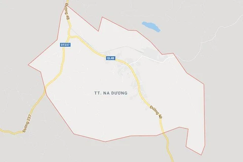 Thị trấn Na Dương nơi xảy ra sự việc (Ảnh: Google Maps) 