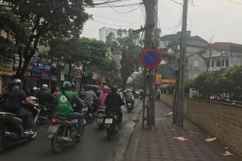 Đoạn đường nơi phát hiện nạn nhân (Ảnh: PV/Vietnam+) 