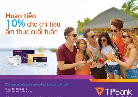 Hoàn tiền 10% cho chi tiêu ẩm thực qua thẻ tín dụng TPBank Visa