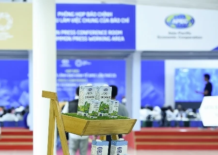 Sản phẩm Vinamilk được trưng bày tại APEC 2017. 