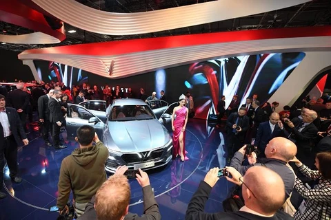 Xe hơi của VinFast tham gia triển lãm Paris Motor Show 2018. (Ảnh: CTV)