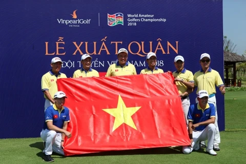 Đội tuyển đại diện cho Việt Nam thi đấu vòng chung kết golf WAGC thế giới. (Ảnh: CTV)