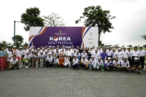 Korea Golf Festival là giải đấu mang ý nghĩa kết nối văn hóa Việt – Hàn, vừa được tổ chức tại Vinpearl Golf Hải Phòng. (Ảnh: CTV)