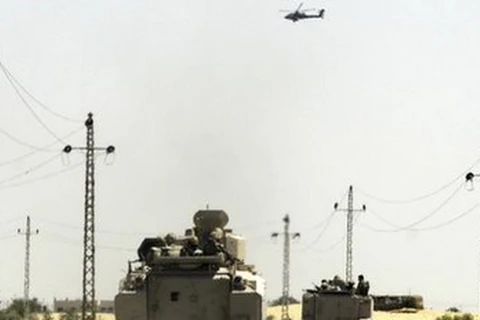 Quân đội Ai Cập tại Sinai hồi tháng Chín. (Nguồn: Reuters)