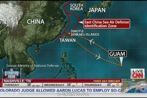 Mỹ điều B-52 đi vào "ADIZ của Trung Quốc" là nhằm ủng hộ Nhật